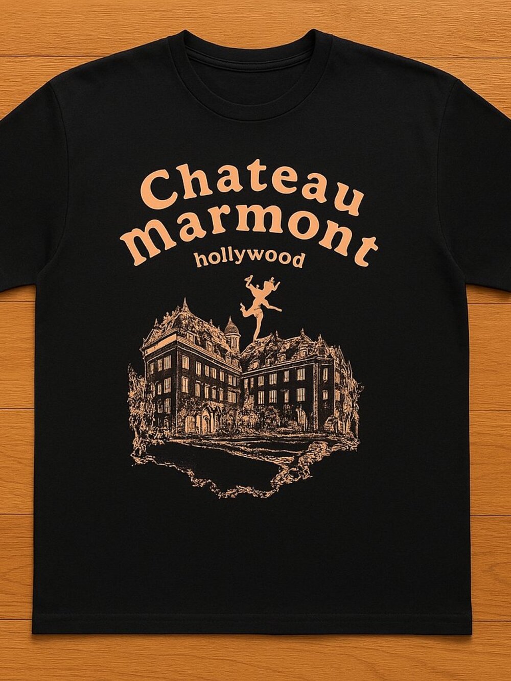 Vintage Hollywood Hotel Illustration Graphic Tee